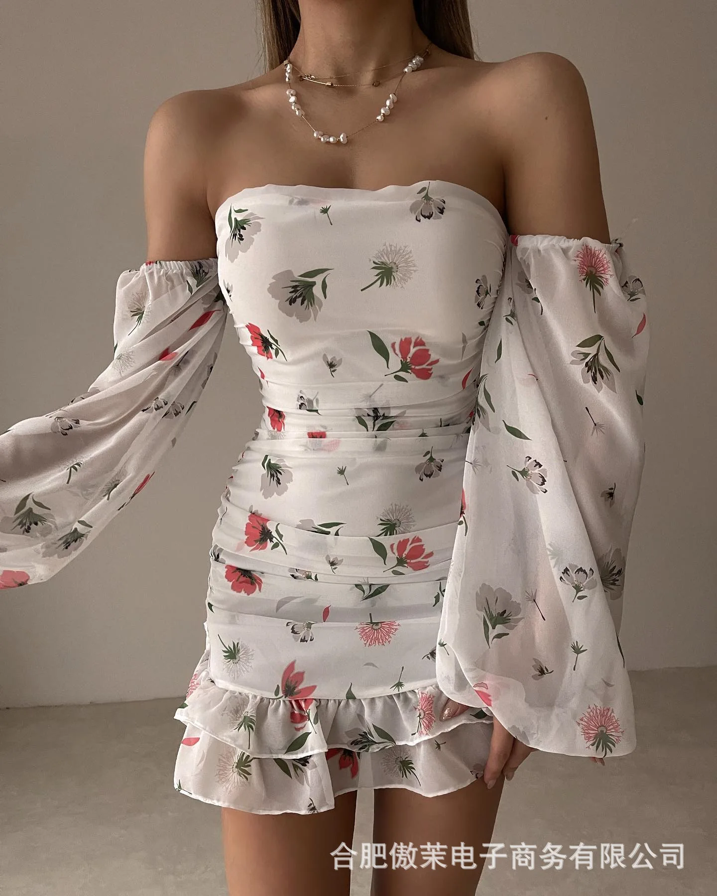 

2022 Women's Bandeau Print Body Dress Women Dress