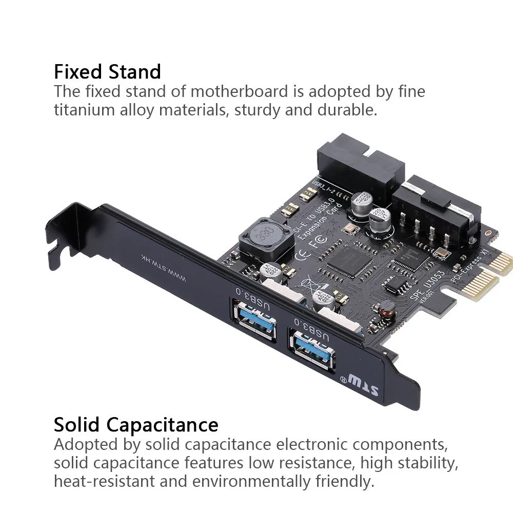 STW PCI-E к USB 3 0 2-портовая PCI Express карта Mini адаптер контроллера концентратора |