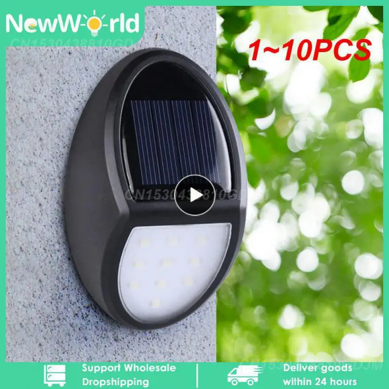 

Светодиодные энергосберегающие лампы на солнечной батарее, водонепроницаемое декоративное умное настенное освещение, 1 ~ 10 шт.