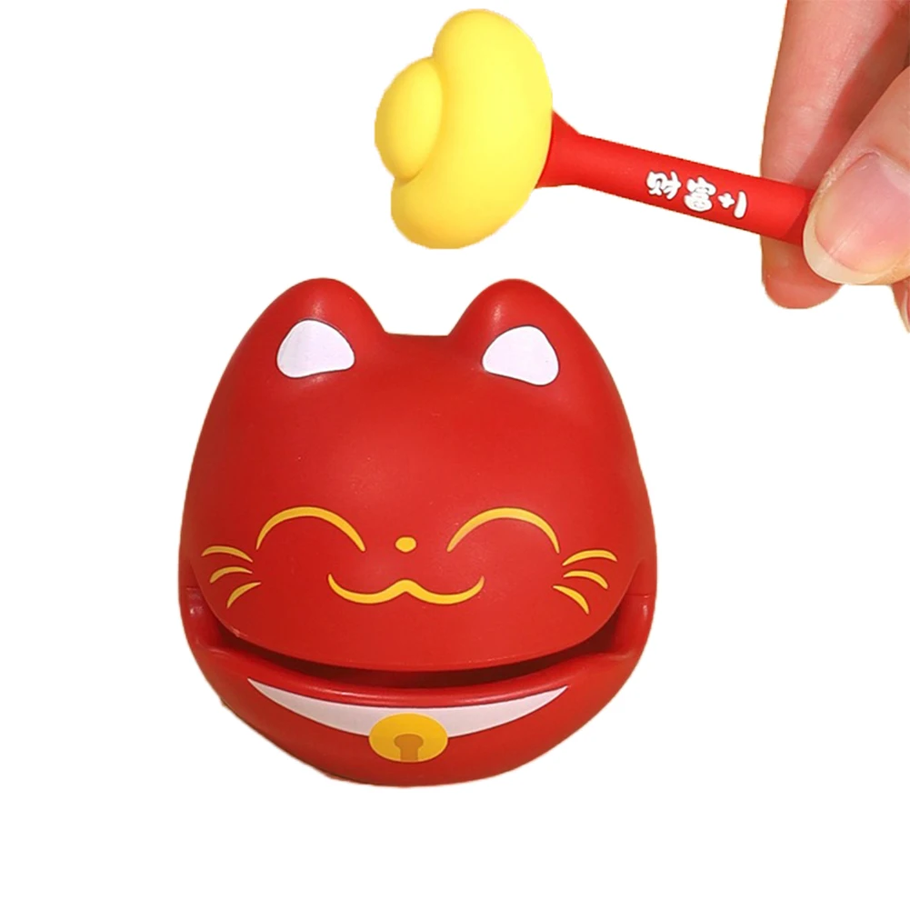 Милая мультяшная деревянная рыбка забавная декомпрессионная игрушка звуковой