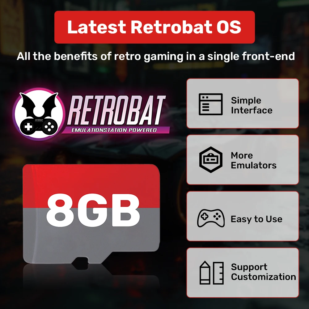 Фото Игровая TF-карта jмана 8 ГБ, последняя система Retrobat для ROG ALLY/Onexplayer/Ayaneo/Wins PC/Handhelds, 3170 встроенных ретро-игр и ПК №2