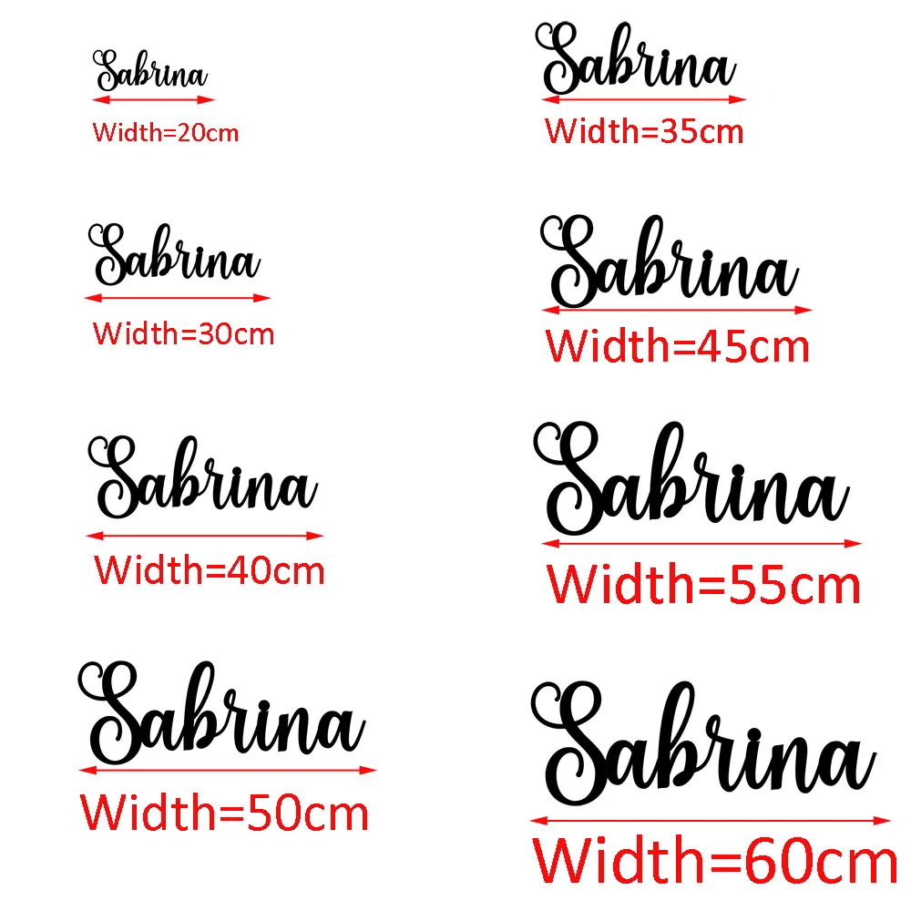 Индивидуальный акриловый знак с именем выберите шрифт зеркальный золотой для