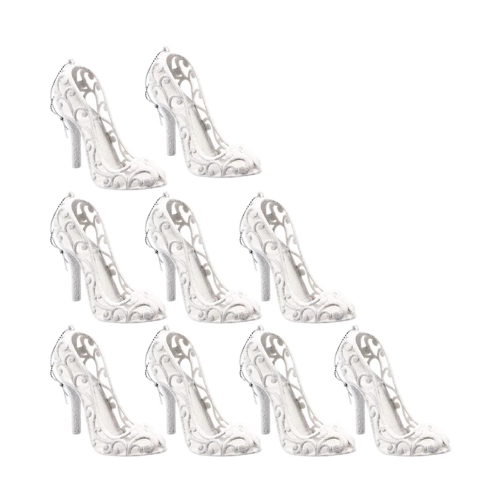 

Hanging Christmas High Tree Ornaments Decor Heel Heels Figurine Foam Shoes Party Decorations Holiday Crystal Ornament Pendants