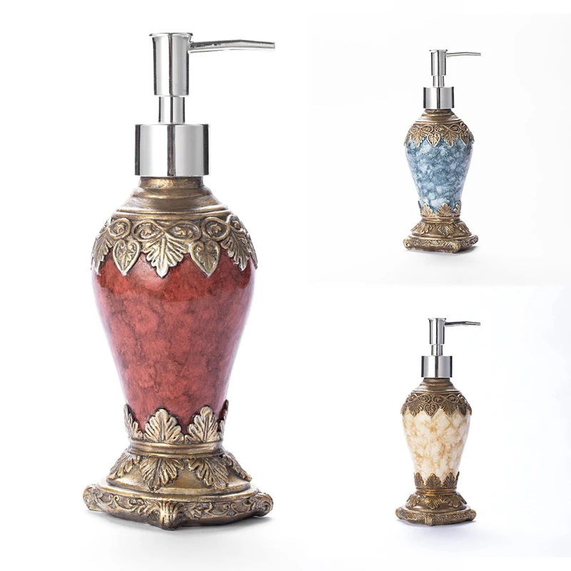 

Retro Agate White Soap Dispenser With Proof Pump,Refillable Liquid Hand Lotion Bottle For Bathroom,Bedroom And Kitchen