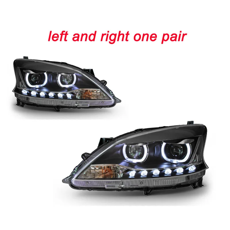 

Стайлинговые светодиодные фары для NISSAN SENTRA 12-14, новый стиль, светодиодные DRL, автомобильные фары в сборе, сигнальные автоаксессуары, модифицированная лампа