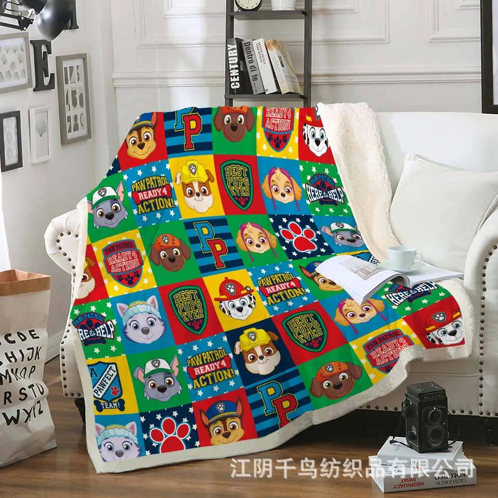 Paw Patrol Soft Warm Coral Fleece Blanket Winter Sheet Bedspread Sofa Plaid Throw Light Thin Mechanical Wash Flannel Blankets | Игрушки и