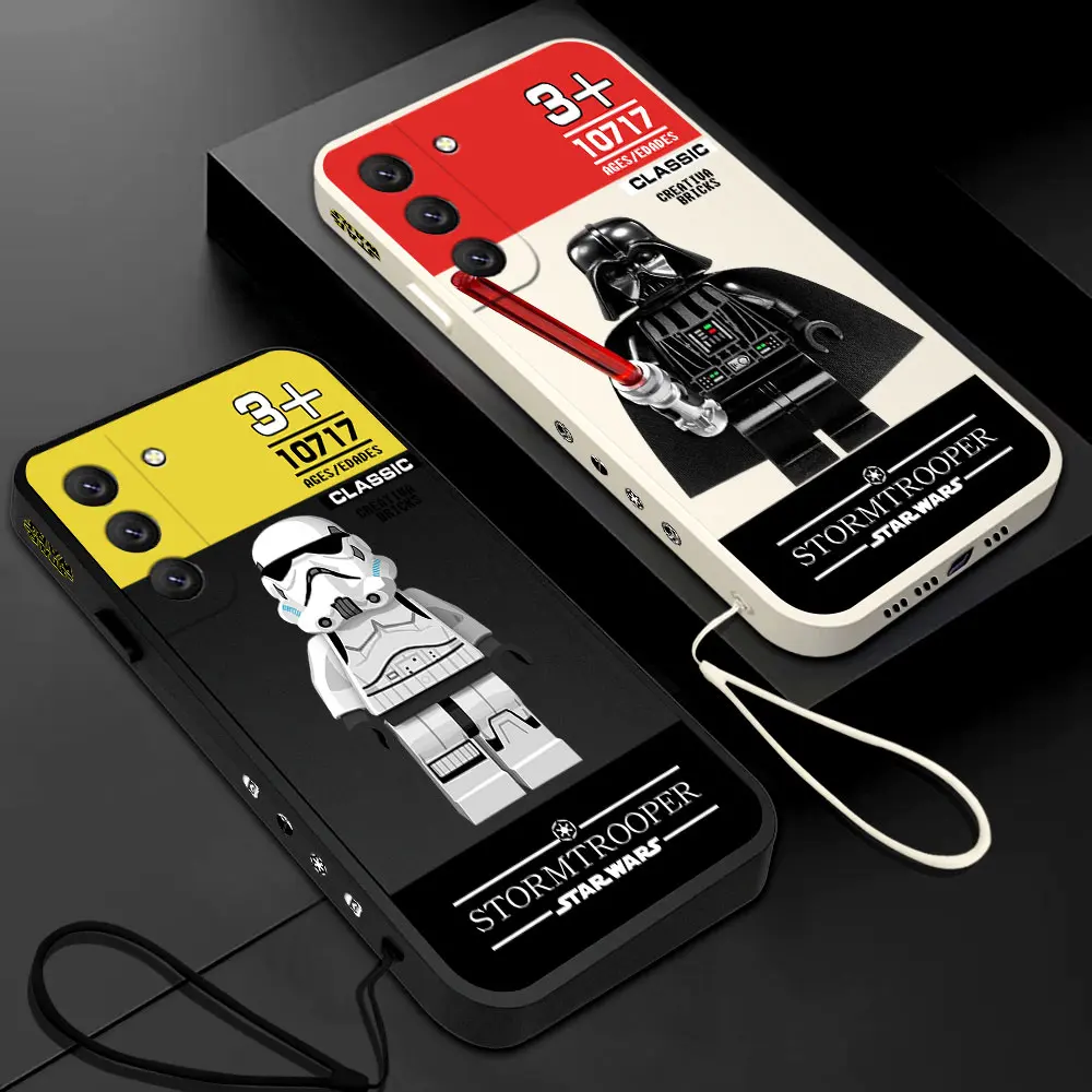 

S-Stars Phone Case For Samsung Galaxy S23 S22 S21 S20 Ultra Plus FE S10 4G S9 S10E Note 20 10 9 Plus With Lanyard Cover Wars