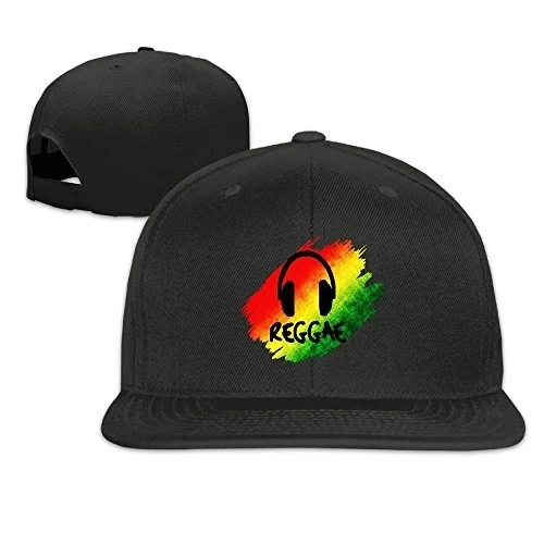 

Reggae Music Jamaica Rasta Plain Adjustable Snapback Hats Caps Flat Bill Visor Cute Hats