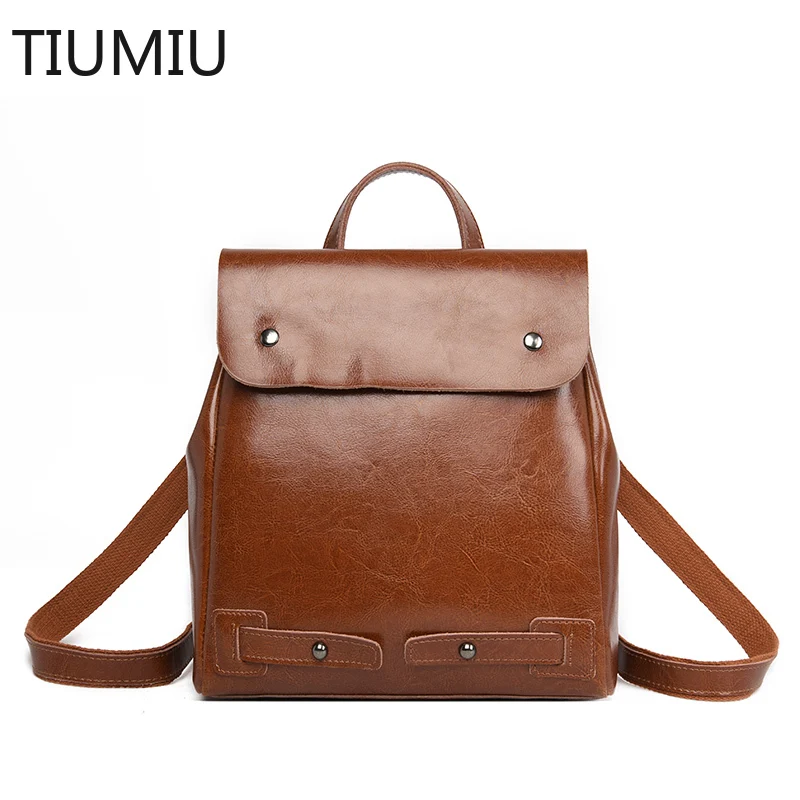 

2021New Designer Backpacks For Women High Quality Genuine Leather Female Vintage Backpacks School Bag Travel Bagpack Ladies