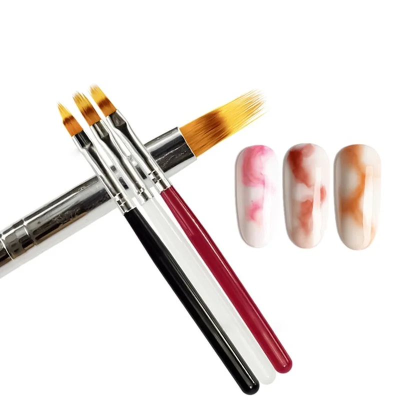 

1 шт., нейлоновая Кисть для ногтей с деревянной ручкой