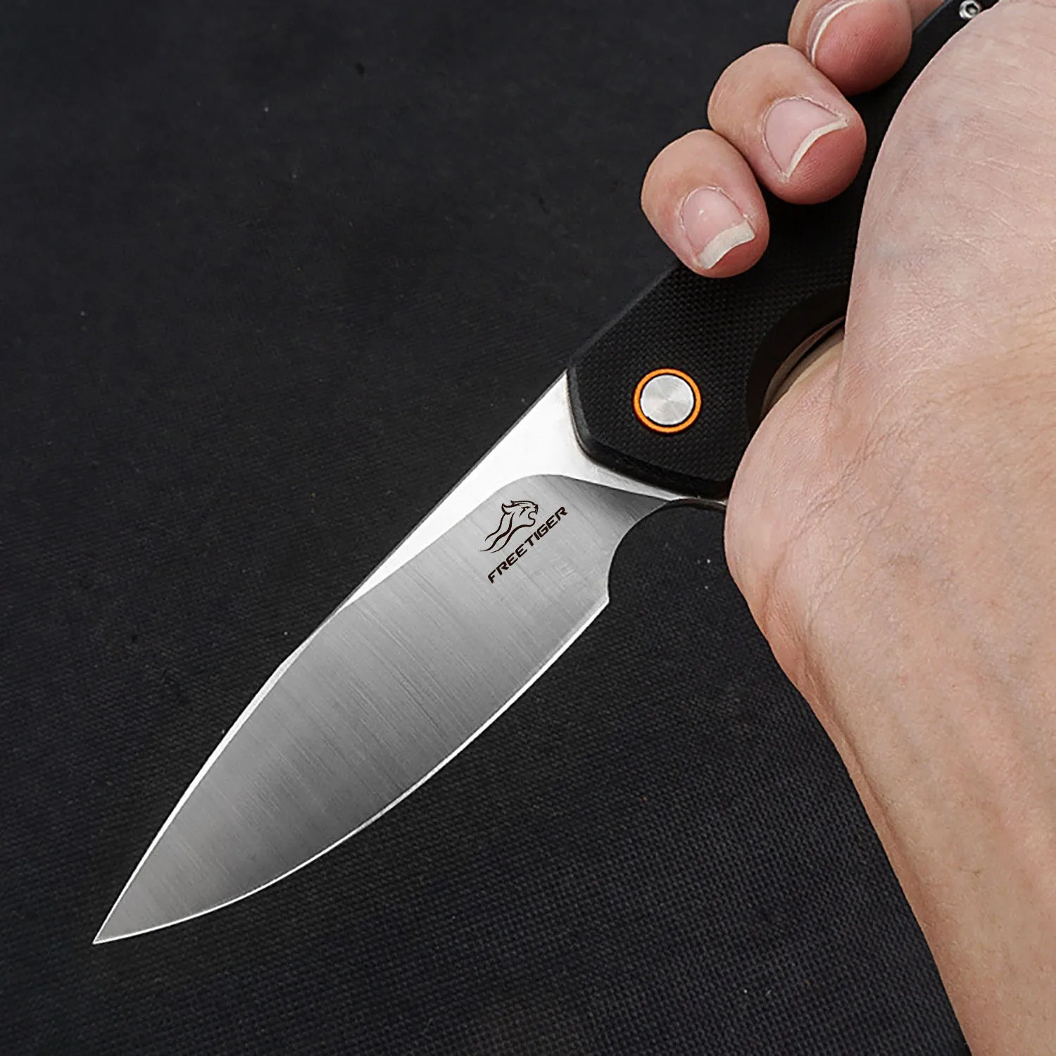Складной нож FREETIGER карманный клип с рукояткой G10 лезвие D2 для ежедневного