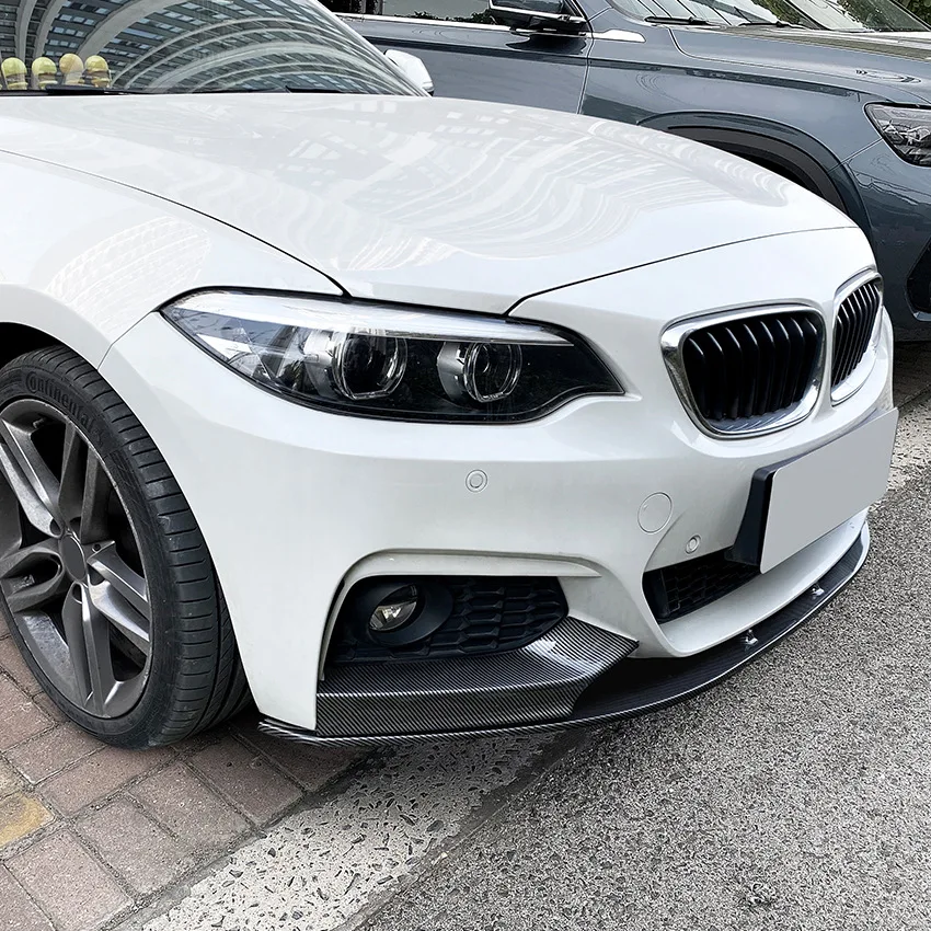 Фото Передний сплиттер + боковые канарды для BMW 2 серии F22 F23 M Sport MP 2015 2016 2017 2018 2019, аэродинамический комплект для переднего бампера №1
