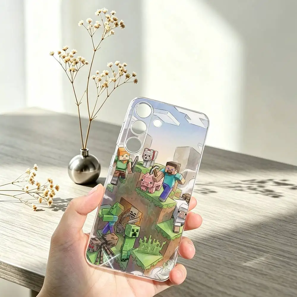 Фото Самый продаваемый чехол для телефона Game M-Minecrafts для Samsung A10,12,20,21S,30,31,40,50,51,52,70,71, прозрачный чехол №5