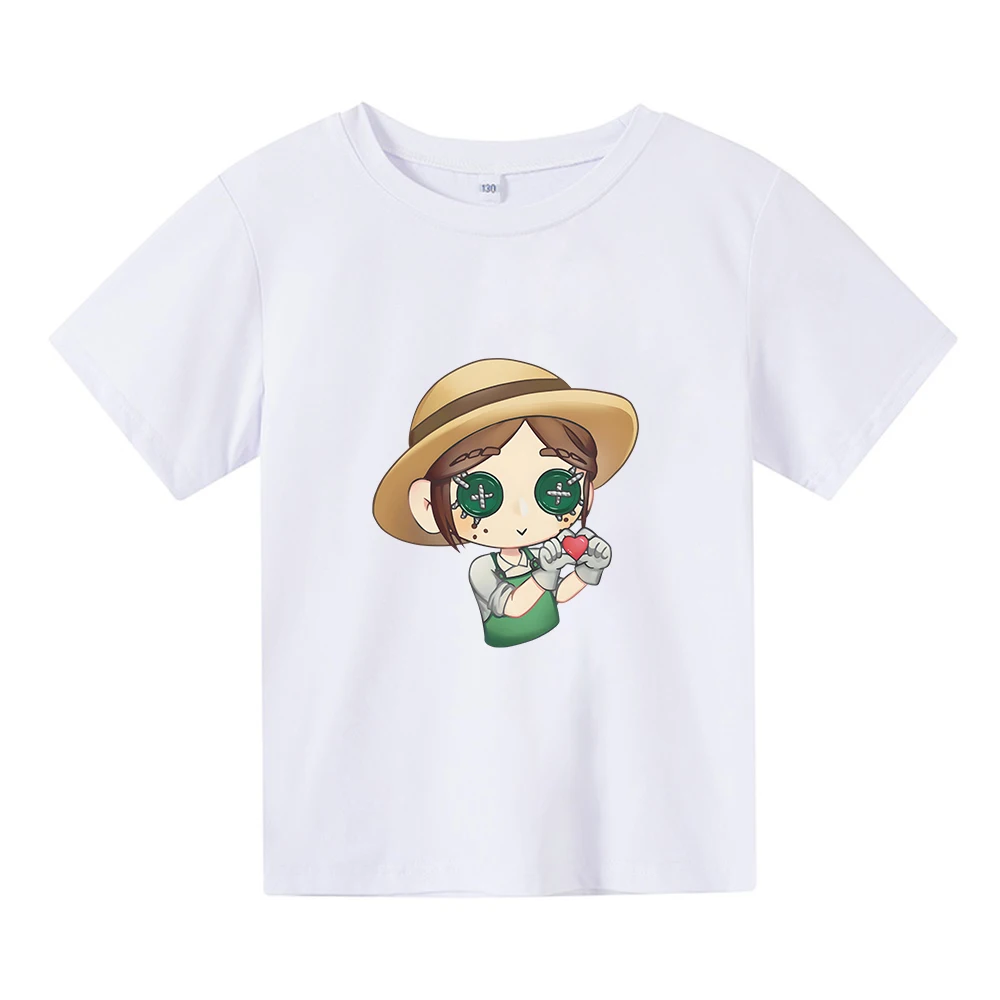 

Gardener Emma Woods Identity V Game Printing T-shirt Short Sleeve Kawaii Children Tshirts 100% Cotton High Quality Tee Boy/Girl