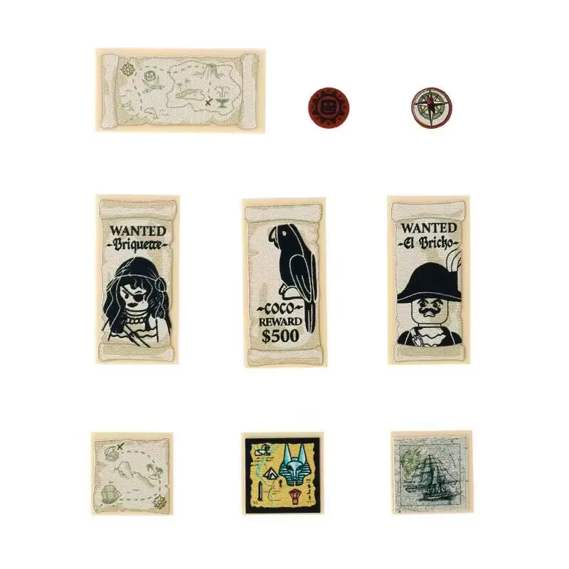 MOC средневековый дорожный знак рекламный щит деревянные печатные кирпичи