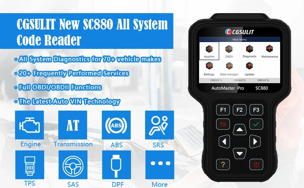 SC880 OBD OBDII EPB маслосброс света автомобили диагностика сканирования авто машины