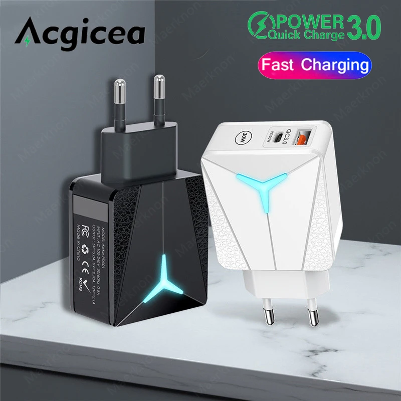 

USB Type C Charger Quick Charge PD 20W For iPhone 13 12 Pro Max Samsung S22 Xiaomi 12 QC 3.0 Fast Charging Mobile Phone Charger