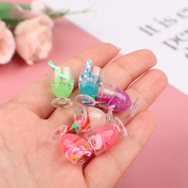 

5 шт., 1:12 кукольная мебель, светящийся фруктовый соломенный Кубок, модель, кухонные аксессуары для кукольного дома, фотоподарок