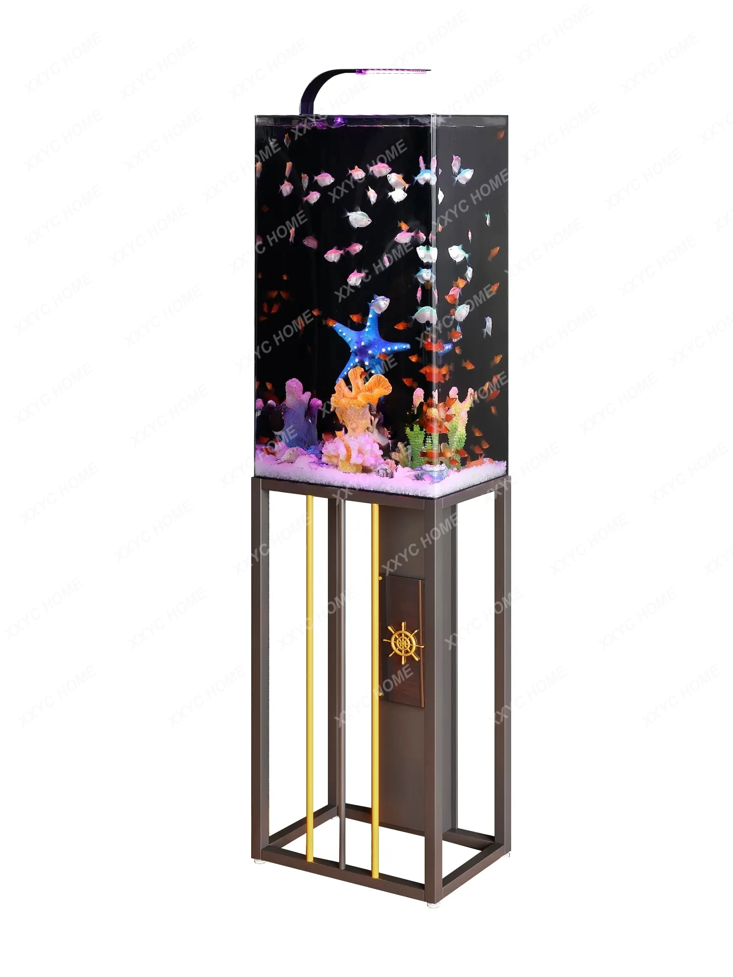 

Creative Fish Tank Ecological Floor Living Room Fish Tank Small Fish Globe Semicircle Aquarium