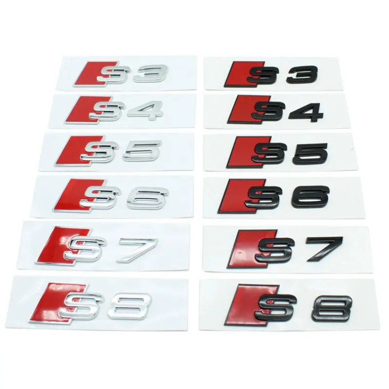 

Sport S3 S4 S5 S6 S7 S8 lettered car stickers are suitable for the decorated trunk of Audi Sport S series modified accessories
