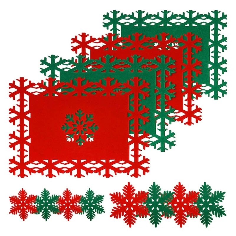 

Рождественские фетровые салфетки, набор из 12 штук