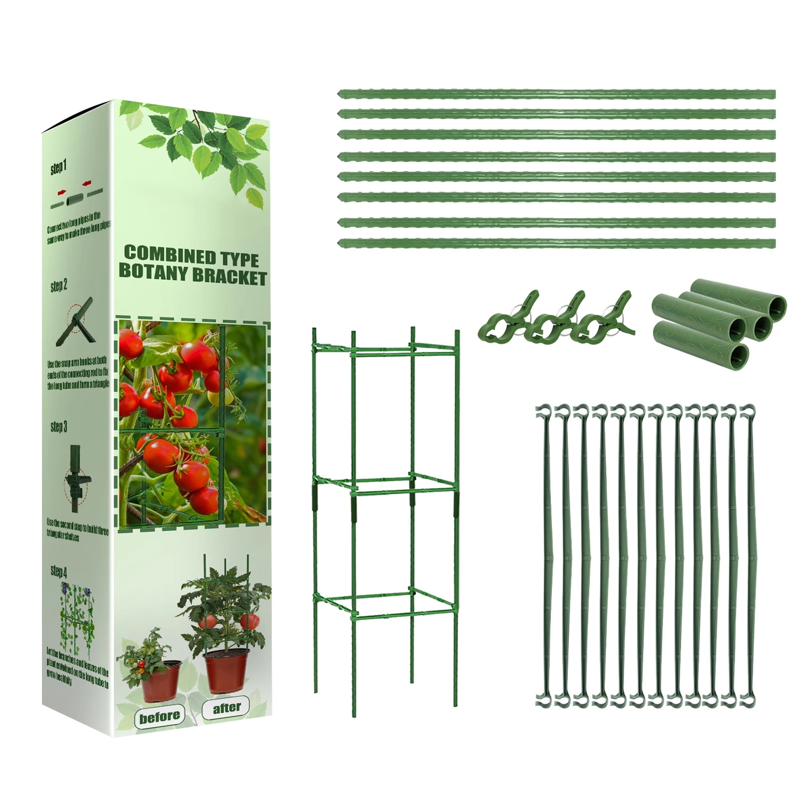

Tomato Cages for Garden Plant Stakes for Indoor Plants Plant Cages & Supports Splicable Climbing Plant Stand for Cucumber Tomato