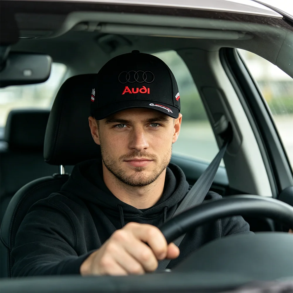Фото Бейсболка регулируемая, спортивная, в стиле хип-хоп, с декором для Audi Sline RS A3 A4 B8 8P B6 A5 A6 C7 Q5 C6 A1 Q7 Q3 TT №1
