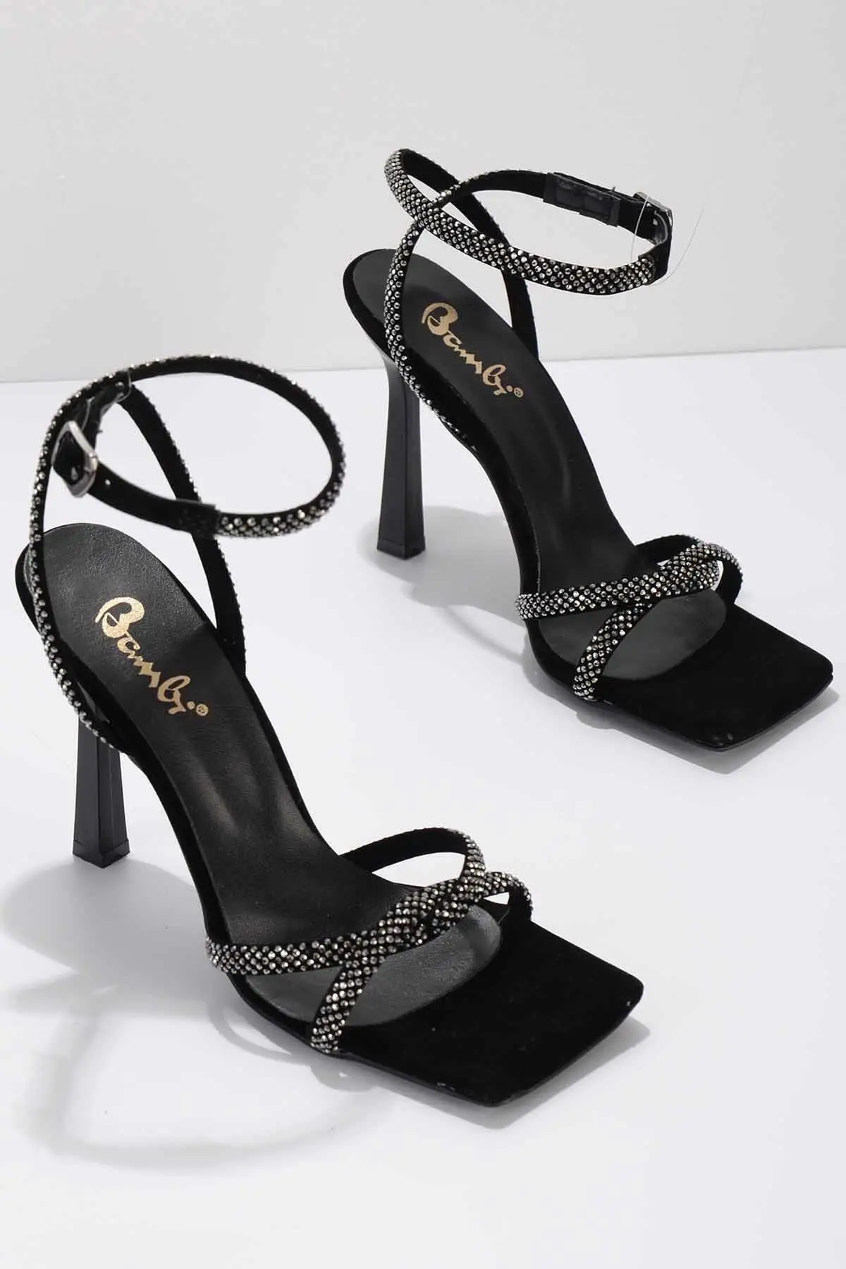 

Women black suede evening dress shoes K05527250872
