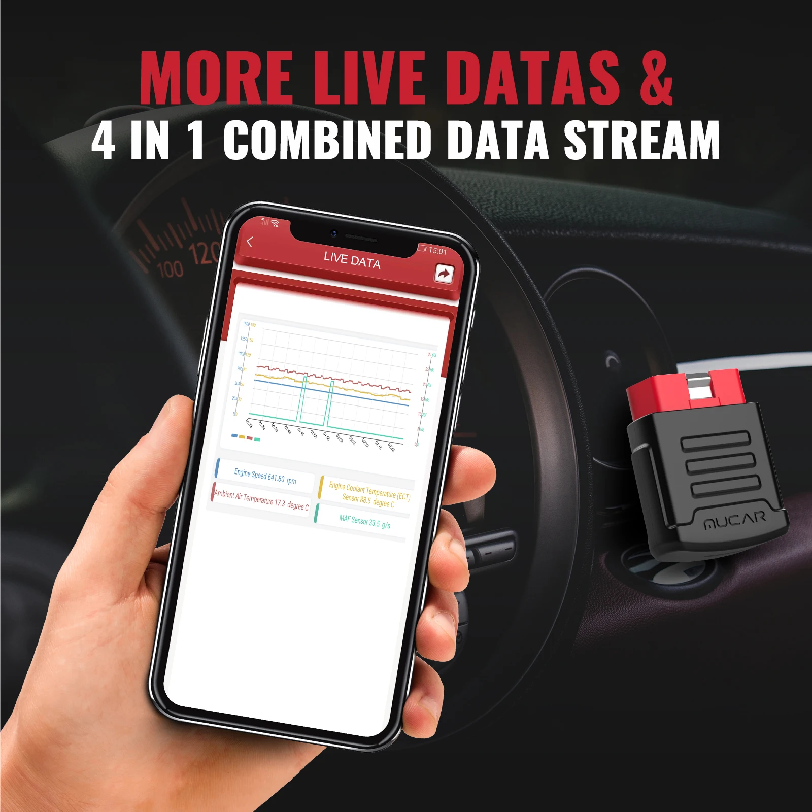 Диагностический сканер MUCAR BT200 Pro устройство для диагностики автомобиля 15 режимов