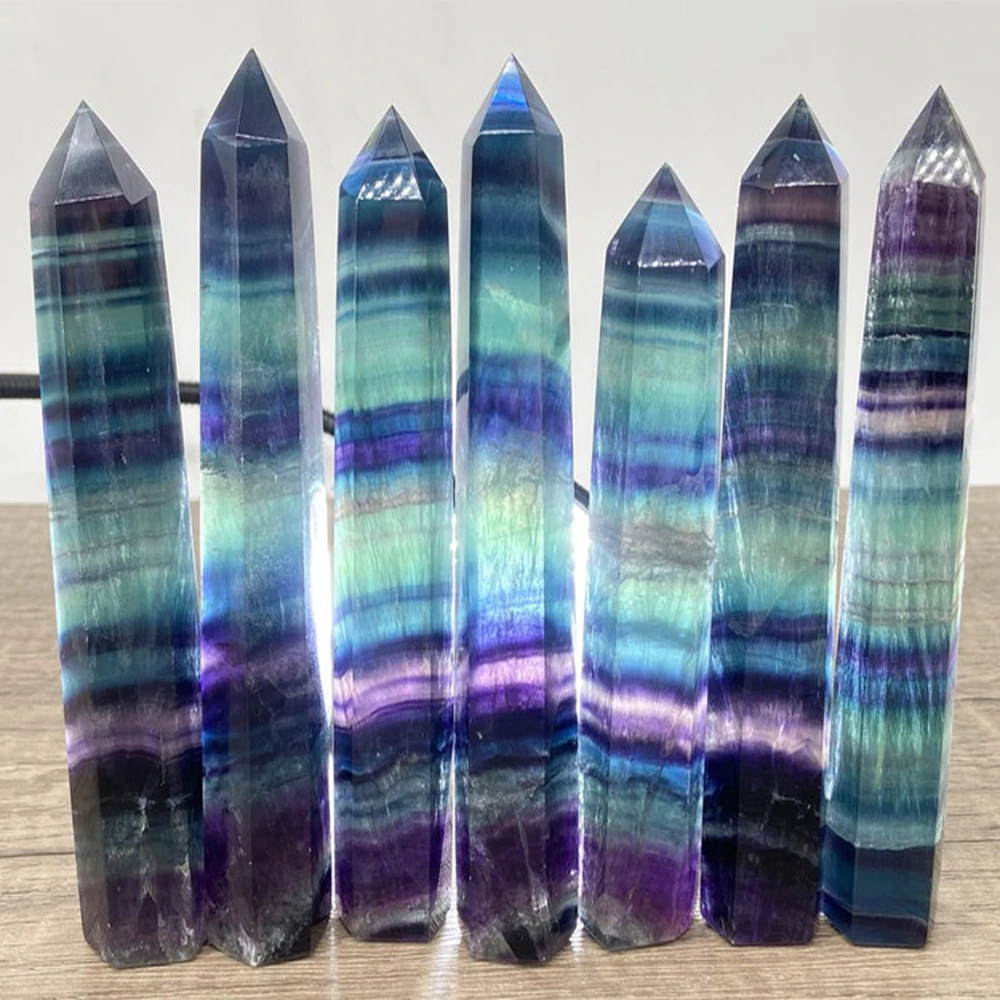 Природная Радуга звезда башня 4-15 см исцеление медитация каменные кристаллы