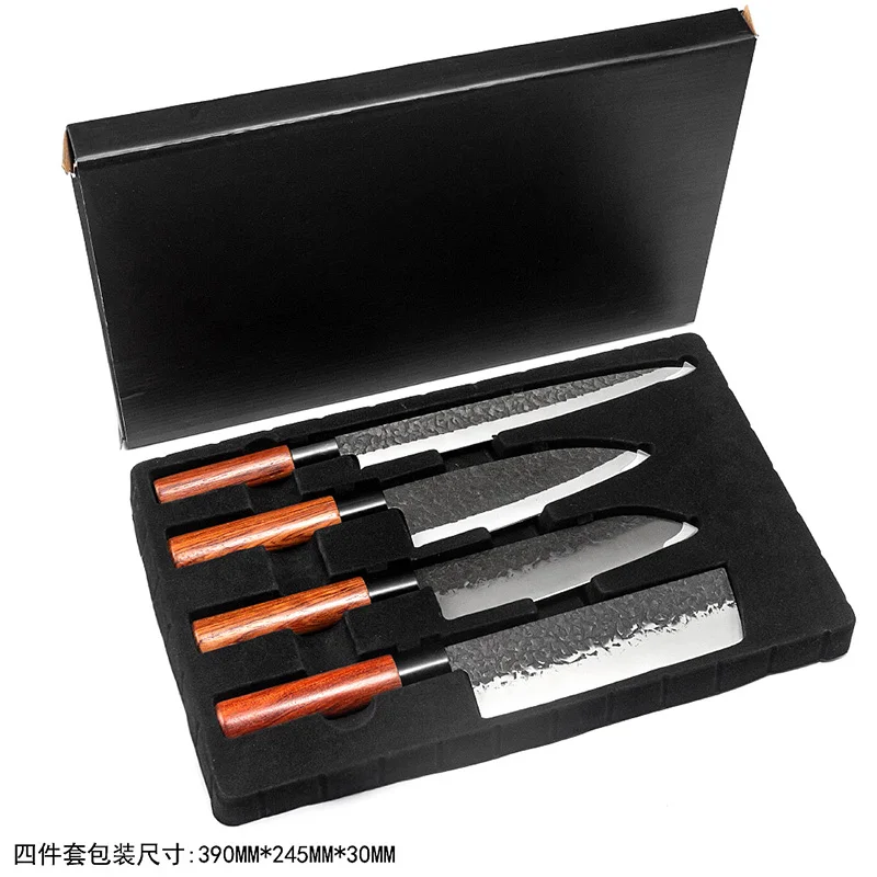 

Chef Knives Forged Professional Japanese Kitchen Knives Forged High Carban Stainless Steel Meat Cleaver Paring Fishing Knife Set