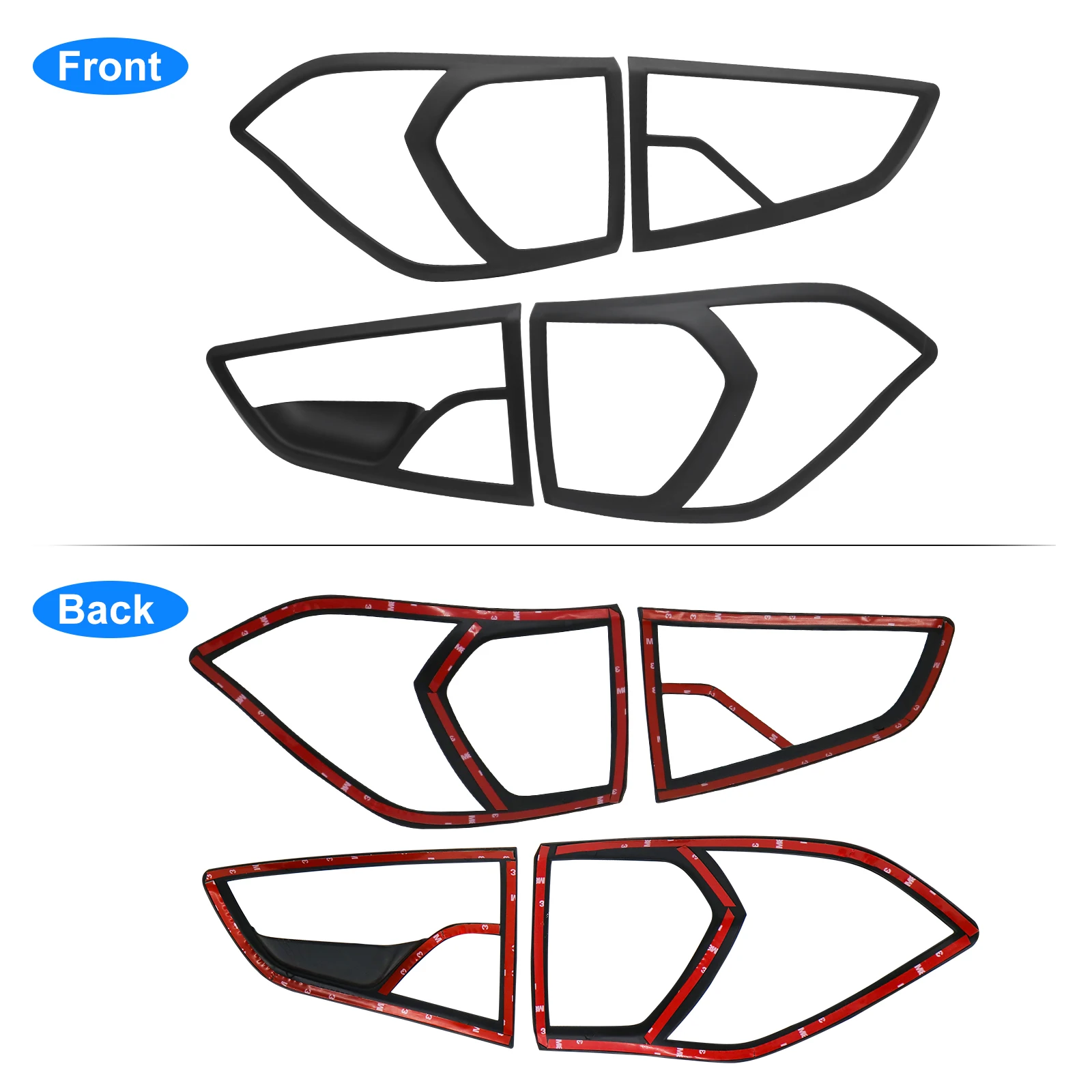 Накладки на заднюю фару для Ford Ecosport 2014 2015 2016 2017 год матовые черные защитные