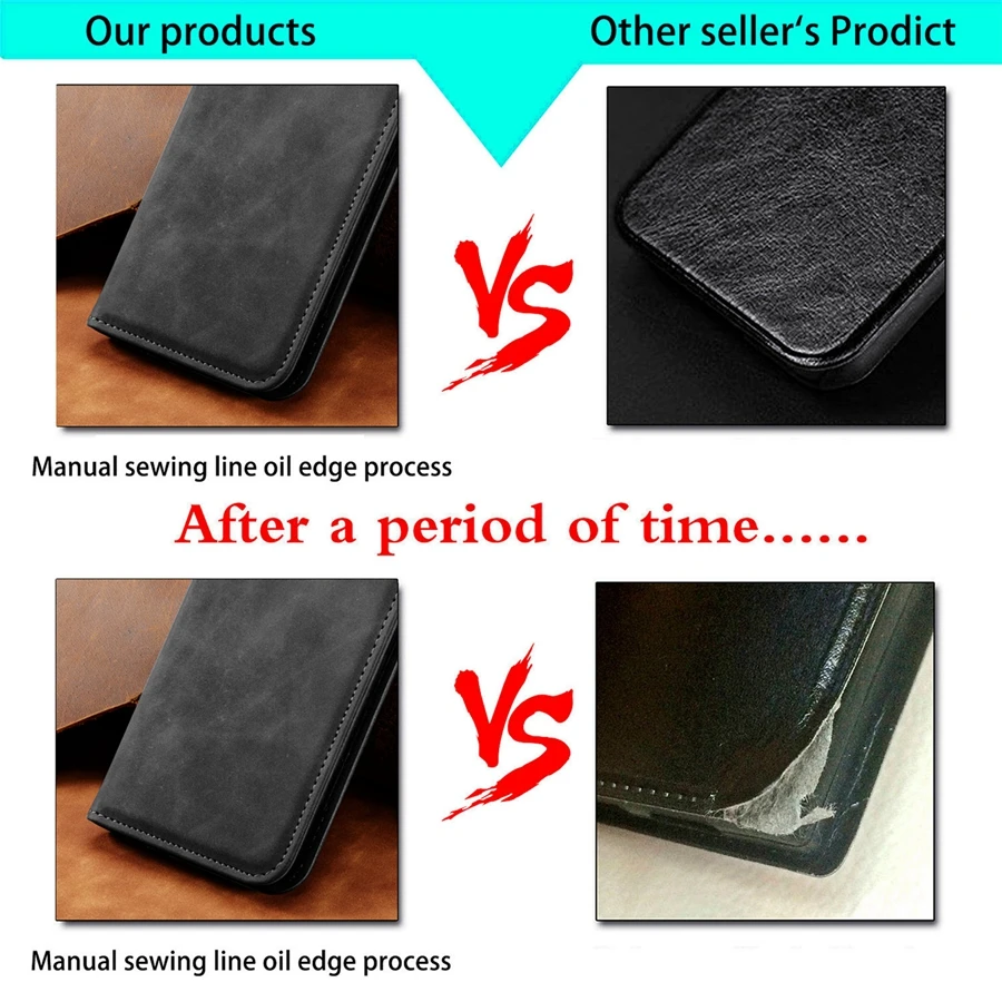 Luxury Wallet Flip Leather Case For iPhone 14 Pro Max 13 Pro Max 12 Pro Max 11 Pro Max SE 2022 2020 X XS Max XR 8 7 6 6S Plus images - 6