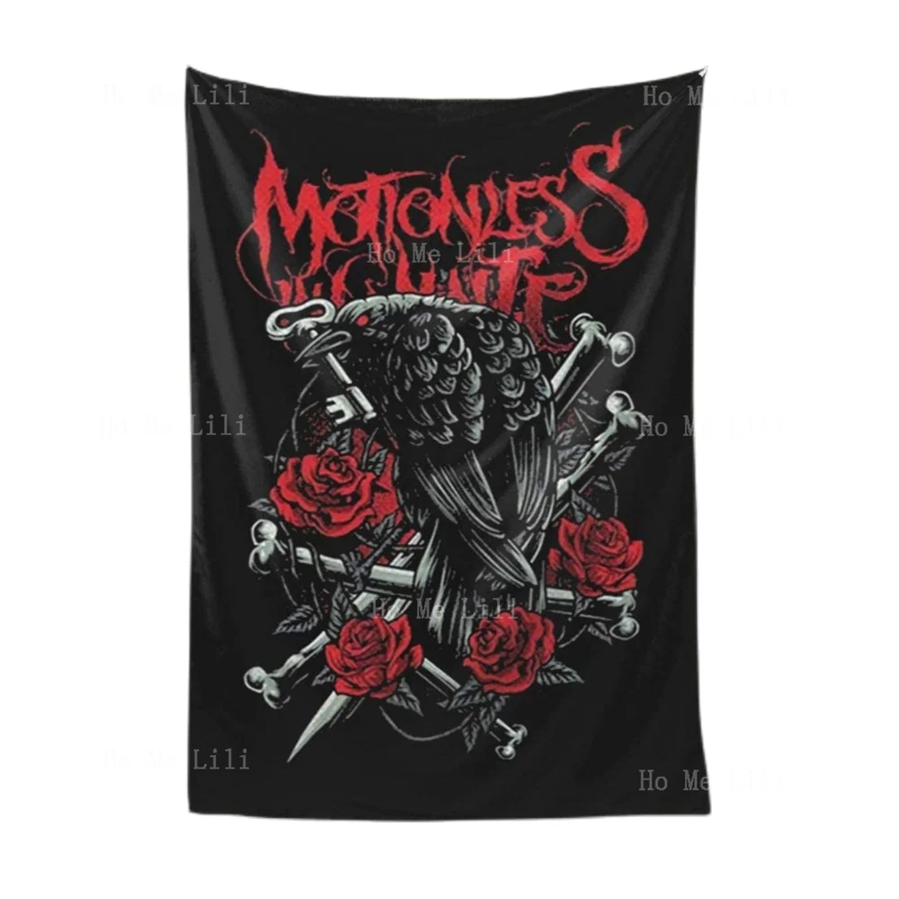 Настенная подвеска 3d печать Хэллоуин ворона и Роза искусство гобелен домашний