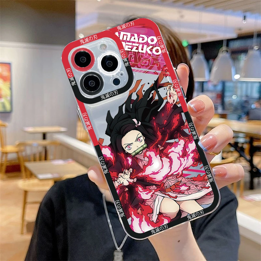 Модный чехол для телефона с аниме рассекающим демонов IPhone 16 15 14 13 12 11 Mini Pro Max X XR XSMax