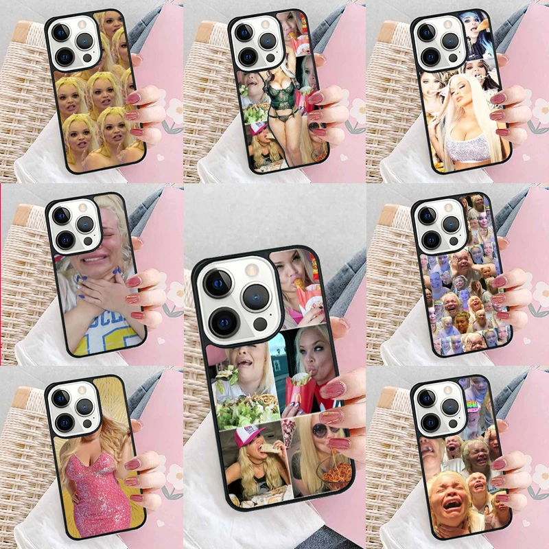 Чехол для телефона Trisha Paytas с изображением пикантного коллажа еды iPhone 16 Promax 15 Pro 13 14