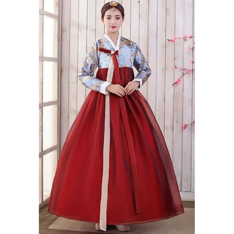 Традиционная корейская одежда для женщин новинка 2023 платье hanbok старинный костюм