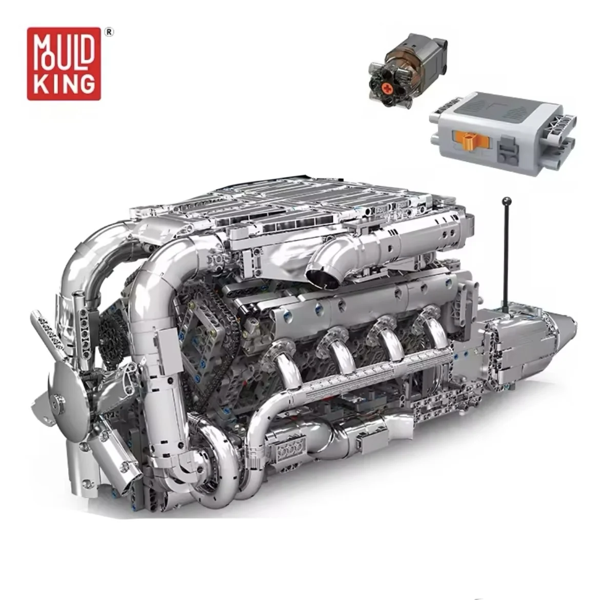 Mold King 10168 технические игрушки для автомобилей моторизованный двигатель V8 Tmin-turbo