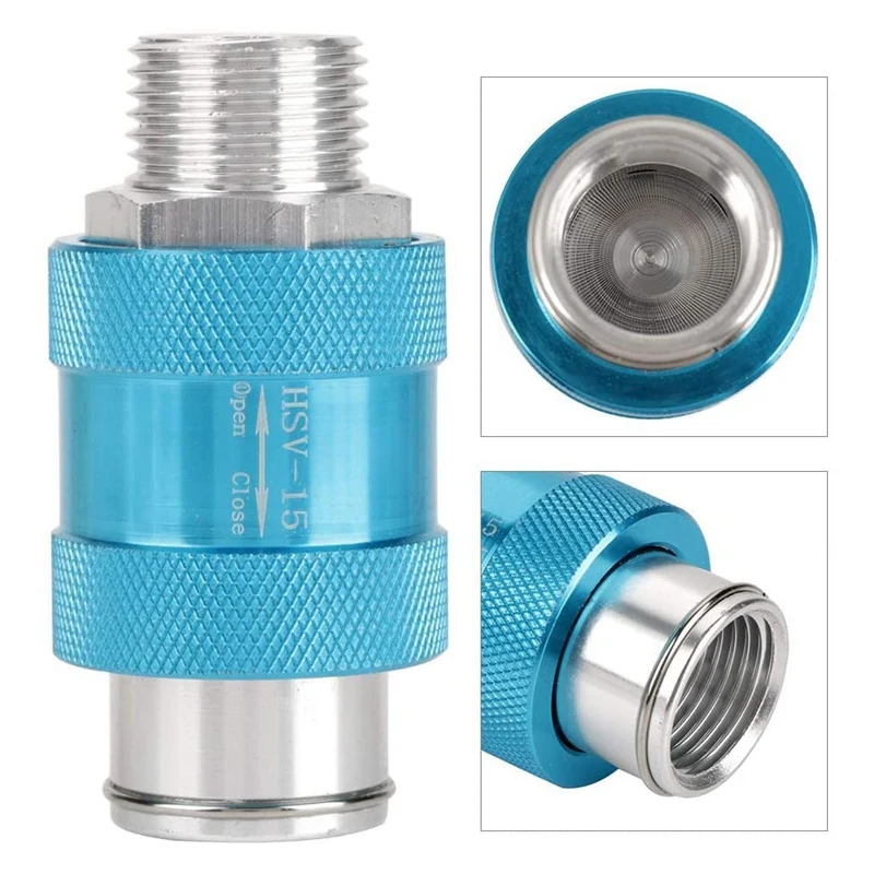 Promotion! Hand Slide Valve HSV-15 1/2Inch Threaded Pneumatic Air Flow Control Accessory Part Blue |