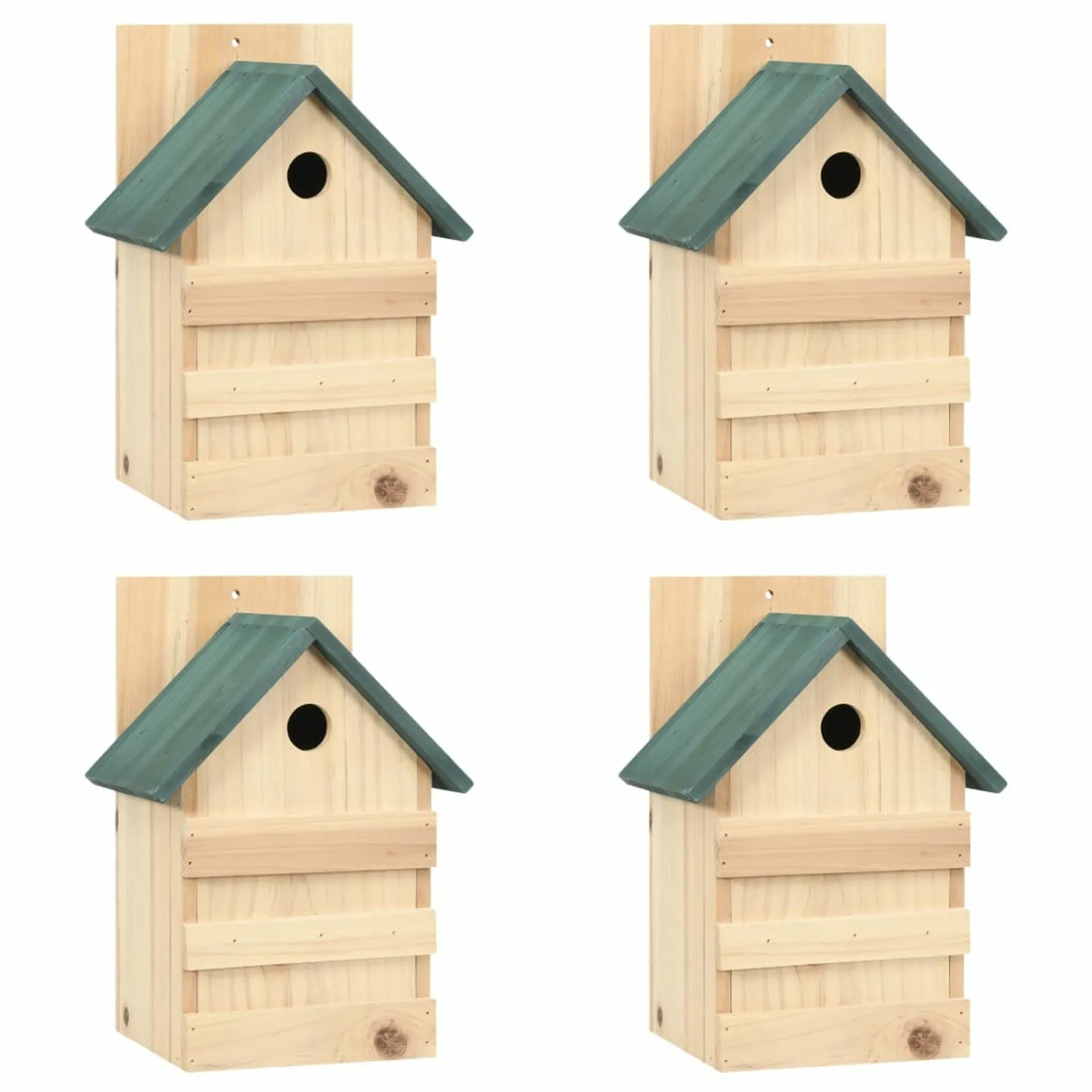 

Bird Houses 4 pcs 9.1"x7.5"x13" Firwood