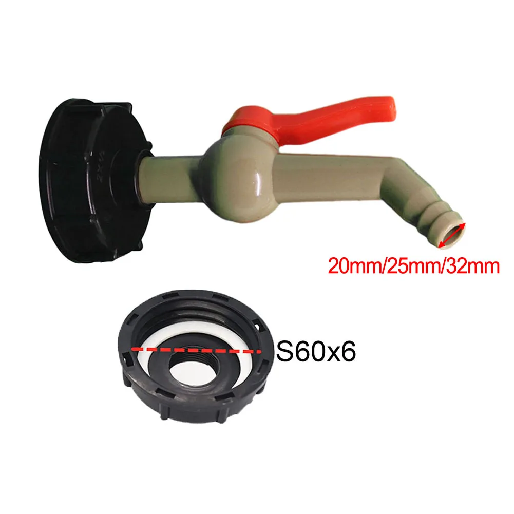 

IBC Outlet Tap Rust-proof And Freeze-proof Aadapter 1 Inch S60x6 Ball Outlet Tap Cap Accessories Garden External Faucet