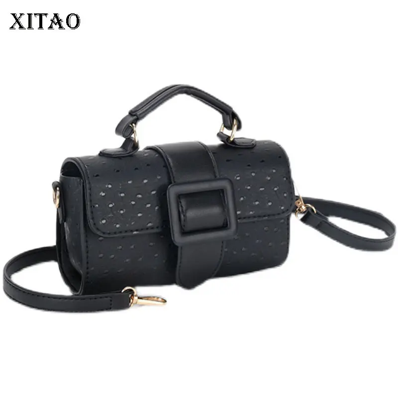 

XITAO One Shoulder Diagonal Portable Small Round Bag New High-end Sense of Niche Design All Match Patchwork Minority GWJ1767