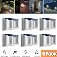 642pcs solar power fence lights led deck lights wall light security lamps garden lamp for yard pathway fence