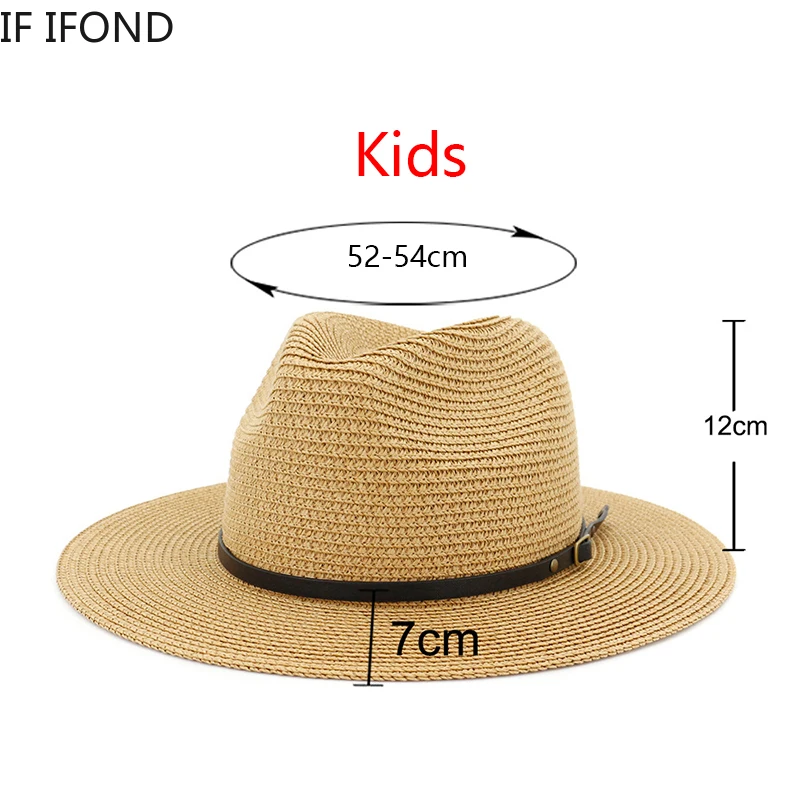 Small 52-54cm Hats for Women Kids Child Straw Hat Summer Outdoor Boy Girl Sun Protection Beach Hats Sombreros De Mujer