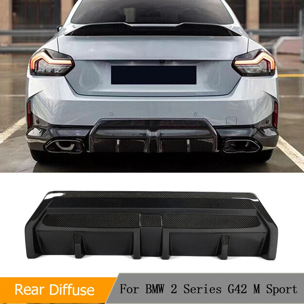

Rear Bumper Diffuser Lip Spoiler For BMW 2 Series G42 M Sport 2 Door 2022 2023 Carbon Fiber Rear Diffuser Lip Protector