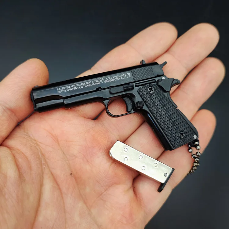 Масштаб 1:3 из сплава Colt 1911 мини-пистолет металлический брелок с пистолетом