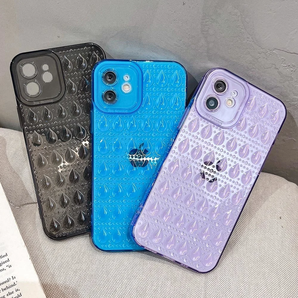 Силиконовый чехол в форме капли для Iphone 11 прозрачный 12 13 Pro Max XR X Xs Iphone11 задняя