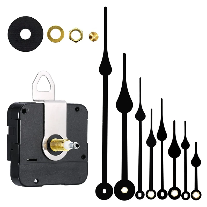 

High Torque Quartz DIY Wall Clock Movement Mechanism DIY Repair Parts Replacement With 4 Sets Hands Long Shaft 28Mm