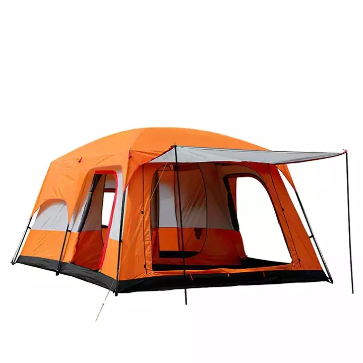 

Two Room Oversized Outdoor Camping Tent 4 8 Person Waterproof Outdoor Family Luxury Big camp tent