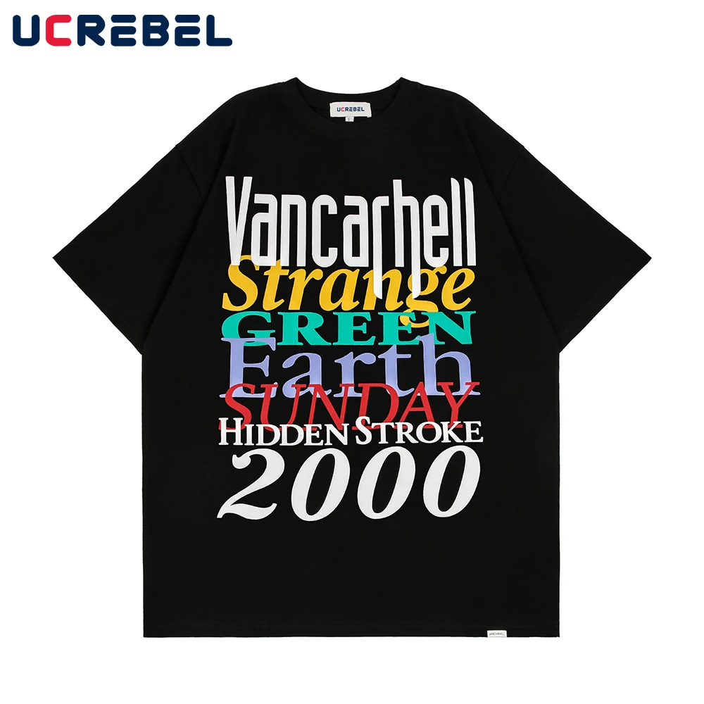 

Футболка мужская хлопковая с коротким рукавом, уличная одежда с надписью, Свободный Топ с открытыми плечами и рукавом до локтя, Повседневна...